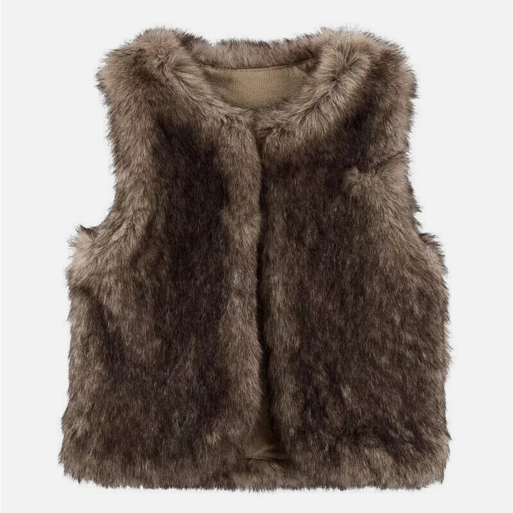 Carter's Brown Faux Fur Vest for Kids
